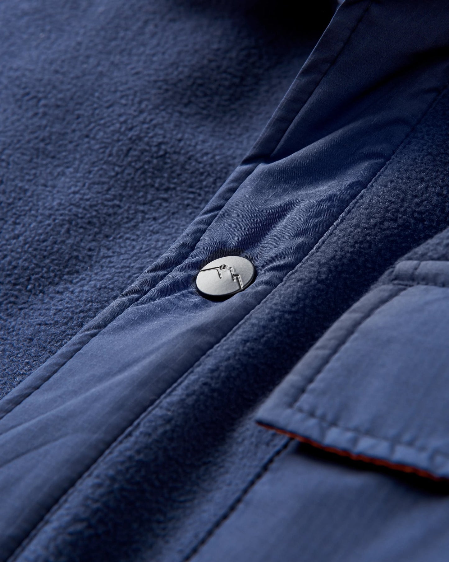 Firelight Sherpa Lined Shirt Jacket - Rich Navy