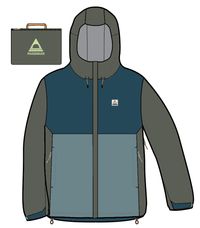 Downpour Recycled Waterproof Jacket - Tidal Blue/Arctic/Dusty Olive