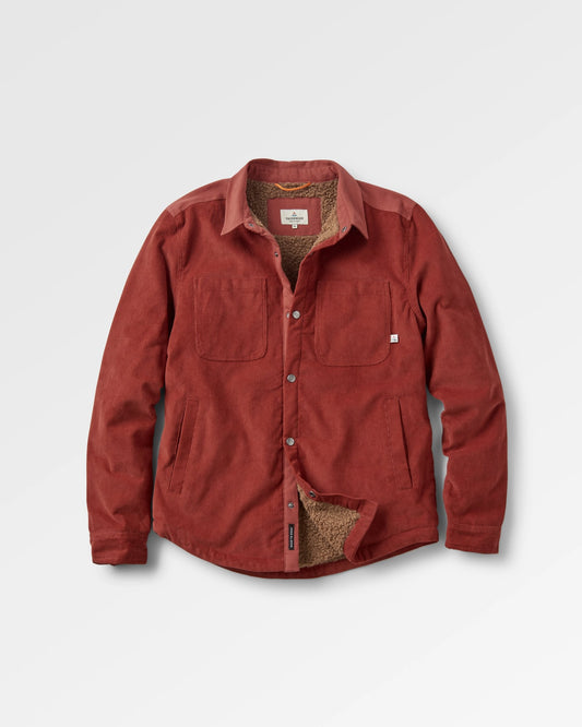 Kodiak 2.0 Sherpa Lined Cord Shirt Jacket - Red Ochre