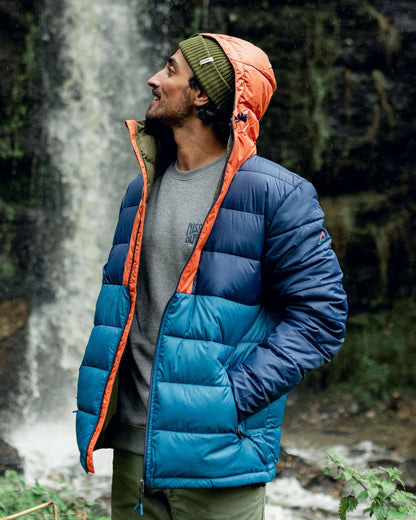 Flynn Recycled Insulated Jacket - Rich Navy/ Burnt Orange