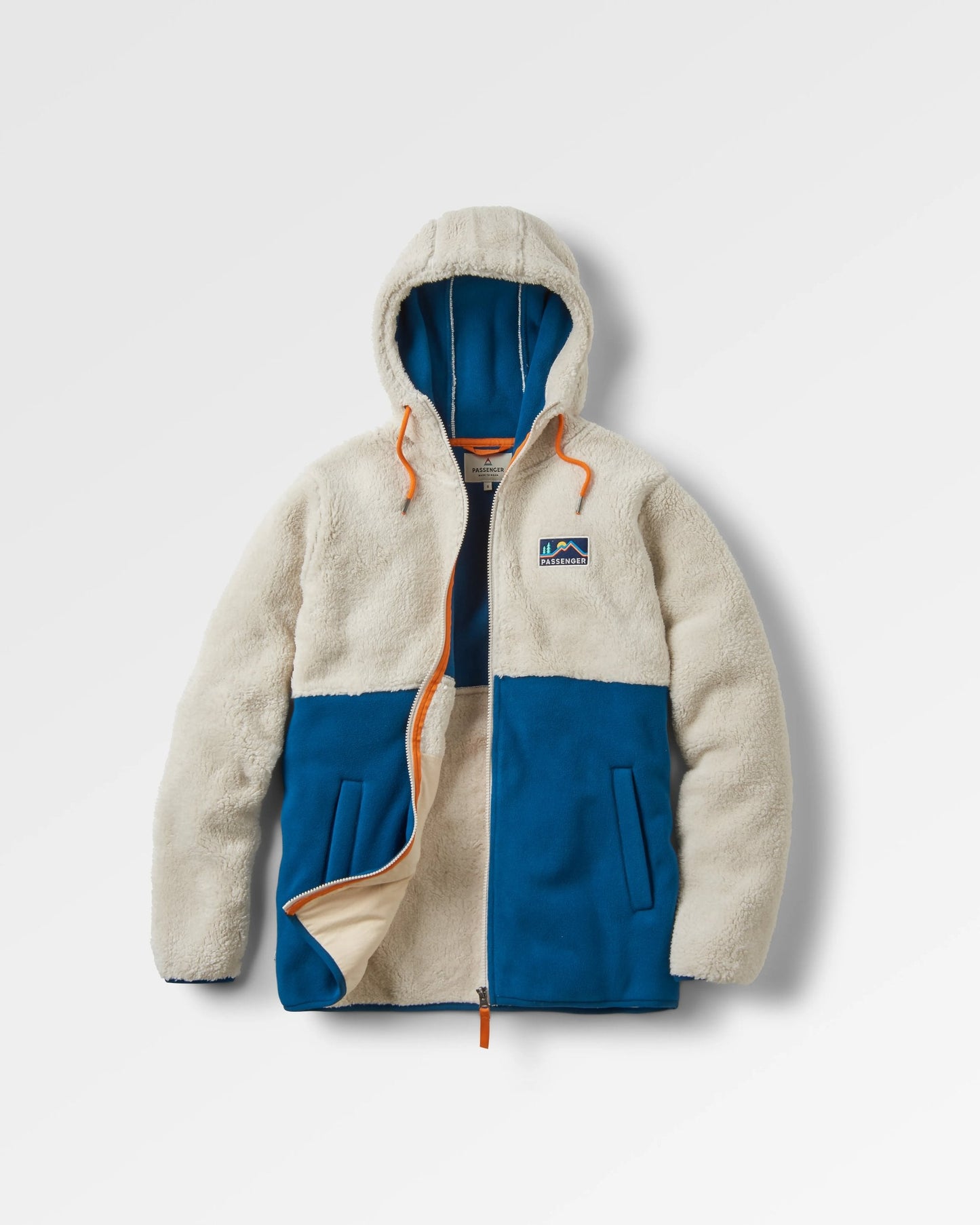 Nestling Recycled Polar-Lined Sherpa Fleece - Tidal Blue