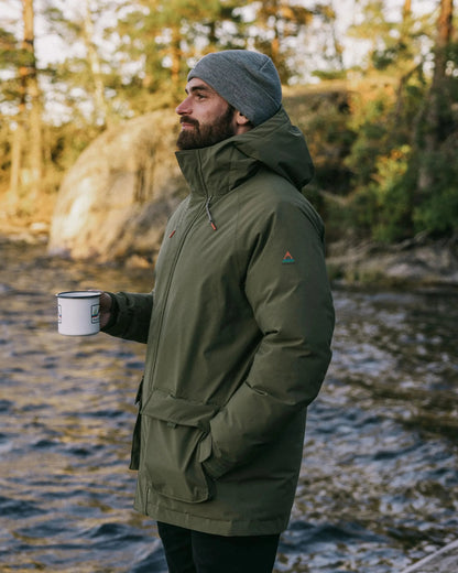 Baltic Recycled Insulated Parka - Khaki Green