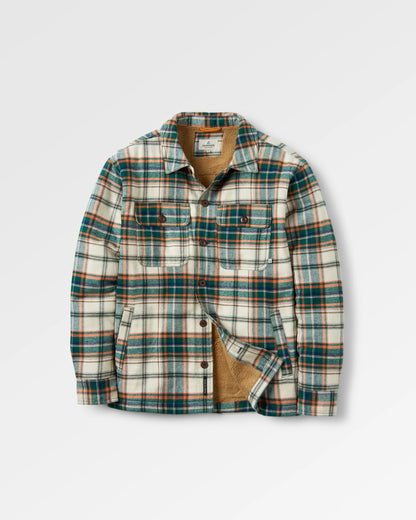 Freestyle Sherpa-Lined Shirt Jacket - Birch/Rain Forest Check