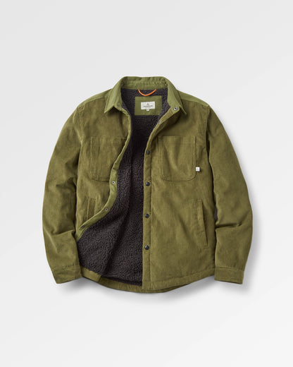 Kodiak 2.0 Sherpa Lined Cord Shirt Jacket - Khaki Green