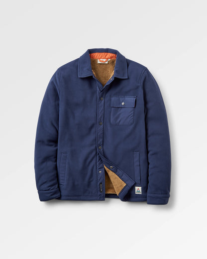 Firelight Sherpa Lined Shirt Jacket - Rich Navy