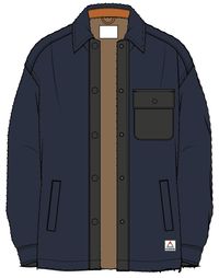 Firelight Sherpa Lined Shirt Jacket - Rich Navy