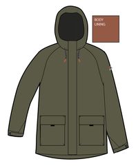 Baltic Recycled Insulated Parka - Khaki Green