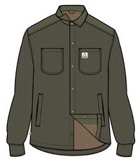 Kodiak 2.0 Sherpa Lined Cord Shirt Jacket - Khaki Green